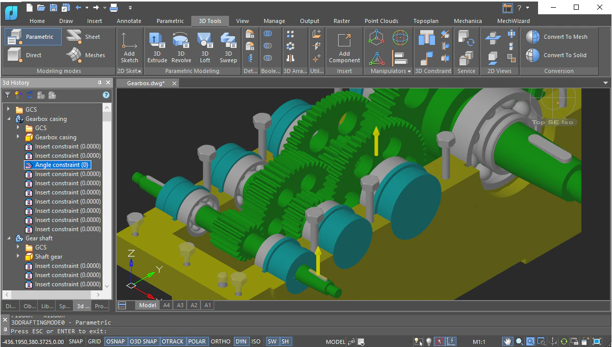 screenshot of NanoCAD Pro 3D